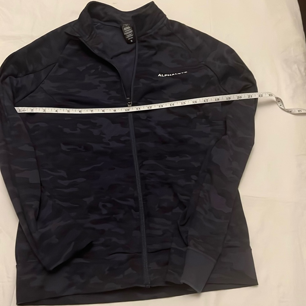 Alphalete Dark Navy Camo Zip Up Jacket